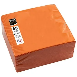 PROnappe Servietten orange 2-lagig 38,0 x 38,0 cm, 40 St.