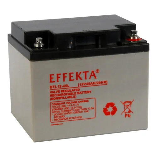Effekta BTL 12-45L 12V 45Ah Blei Akku - Batterien & Akkus – langlebige AGM-Batterie mit 10 Jahren Lebensdauer, ideal für USV-Anlagen und Notstromversorgung, wartungsfrei und sofort nutzbar.