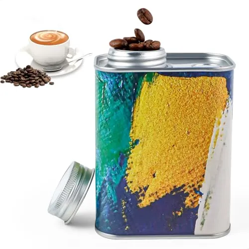 lemgyiamz Kaffeeaufbewahrungsdose, Kaffeebehälter 200g Fassungsvermögen, Kaffeedose Klein, Luftdichte Kaffeedose mit Deckel, Tragbare Kaffeedose für Zuhause, Reisen, Kompakte Kaffeedosen aus Metall