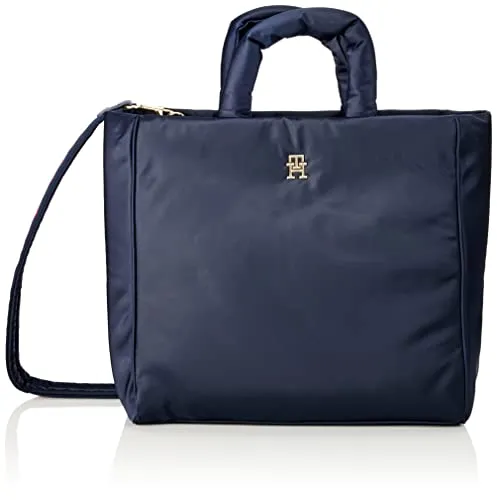Tommy Hilfiger TH Flow Tote Solid Damen Tasche - Damen-Henkeltaschen, nachhaltig produziert und mit praktischem Reißverschluss für sicheren Transport