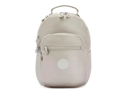 Kipling SEOUL S Kleiner Rucksack, Metallic Glow (Silber) in weiß von Kipling