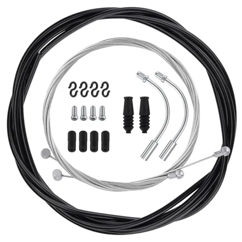 Fahrrad Bremsseil Kit,Fahrrad Bremszuge Set Fahrrad Bremszug Bowdenzug Fahrrad Bremsseil Hinten Set Bremszüge Hüllen und Führungen für Mountainbike Rennrad Schaltzug und Übertragungskabel