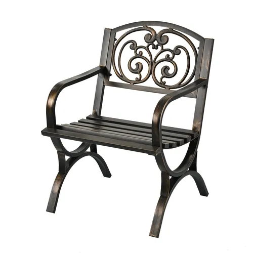 Gartenstuhl Metallsessel Veranda Stuhl von Relaxdays