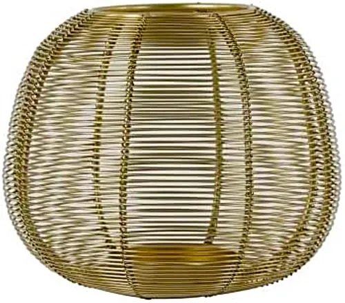 Light & Living Teelichthalter Teelichthalter Gold Metall Gitter Modern Rund 18 cm