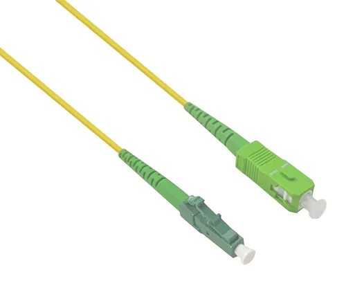 Produktbild helos LWL Patchkabel OS2 Simplex 2,0mm SC/APC-LC-APC 9/125µm gelb 3m LSZH