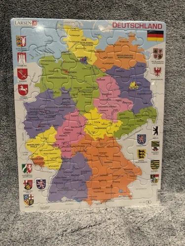 Larsen Puzzle Deutschlandkarte politische Karte 48 Teile NEU OVP