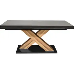 58aufmkessel Esstisch Grau, Ausziehbar 90x76-280 cm - Moderner rechteckiger Esstisch aus Holzwerkstoff mit Liftfunktion, ideal für Familienessen. Pflegeleichte Melaminharzbeschichtung und extra dicke Tischplatte bieten Langlebigkeit und Stil.