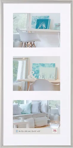 Galerierahmen New Lifestyle 3x 15x20 Silber - Moderner Galerierahmen für 3 Bilder, ideal zum Aufhängen und perfekt für persönliche Erinnerungen in jedem Raum.