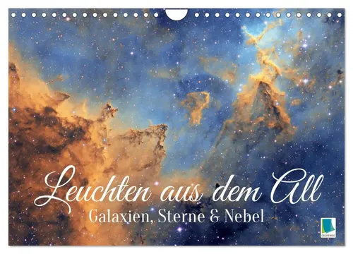 Galaxien Sterne und Nebel: Leuchten aus dem All (Wandkalender 2026) - Monatskalender im DIN A4 Querformat, faszinierende Astronomie-Motive von Galaxien und Nebeln für jeden Raum.