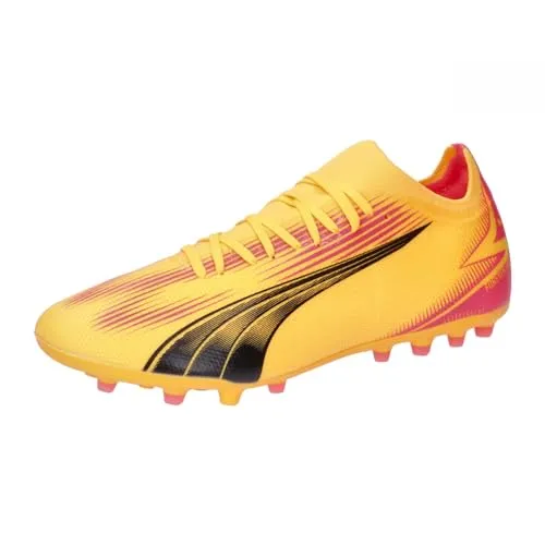 Puma Ultra Match Mg Fußballschuhe Orange EU 44 - Leichte Fußballschuhe mit GripControl-Haut für optimale Ballkontrolle und Geschwindigkeit. Ideal für Kunstrasen und harte Naturböden.