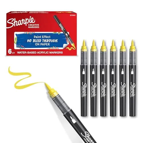 Sharpie ACRYLIC CREATIVE MARKER BRUSH TIP YELLOW