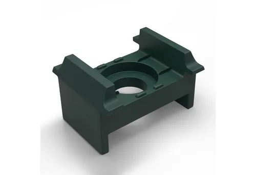 Qualinos Doppelstabmattenzaun Klemmbock für Stabmatten Pfosten mit 40mm Breite UV stabilisiert, (Vorteilspack, 10-St., Universal-Klemmbock 40mm Pfosten), Seitliche Haltensen für 40mm Pfosten & UV-stabilisiert