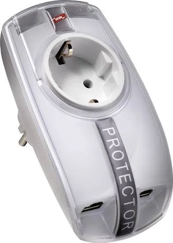 DEHN 909321 Überspannungsschutz-Zwischenstecker - Sonstige Elektroinstallationsartikel mit einfacher Steckmontage, schützt Endgeräte und bietet optische Betriebs- und Defektanzeige für hohe Wartungsfreundlichkeit.