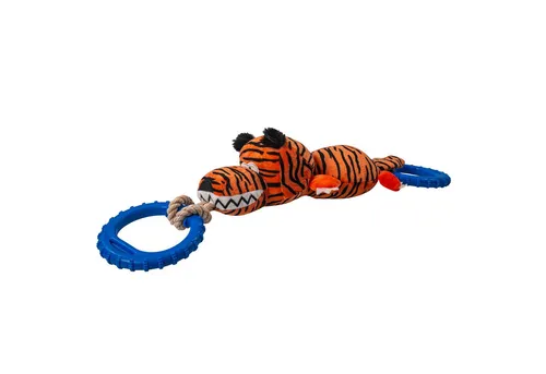 kamelshopping Outdoor-Spielzeug Hundespielzeug aus Polyester mit TPR-Ring & Quietscher, Quietschspielzeug für den Hund