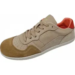 GROUNDIES Nova Go1-41 Damen-Sneaker - Bequeme Barfußschuhe in Beige aus Leder, ideal für kalte Tage dank kuscheligem Innenfutter.