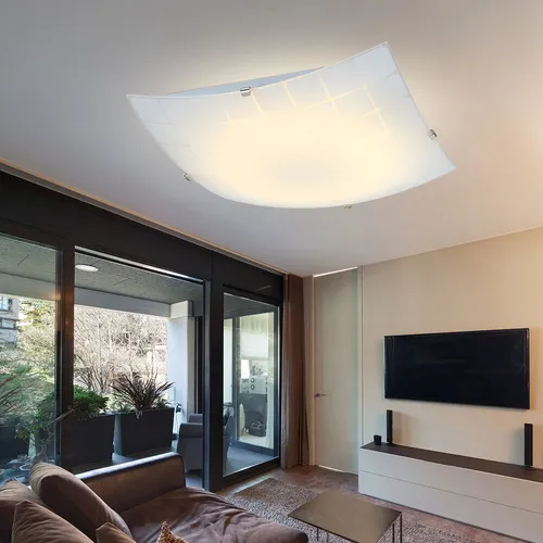 Globo Turtle Deckenleuchte Chrom mit LED - 40453 - Elegante LED Deckenleuchte in Chrom mit opalfarbenem Glas, inklusive 12W Leuchtmittel. Ideal für jeden Raum, energieeffizient und stilvoll.