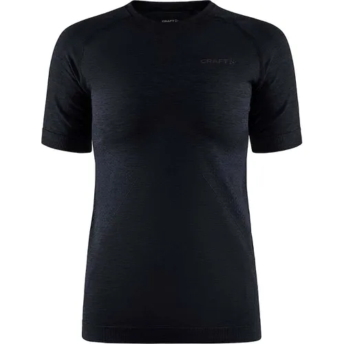 Craft Women's Core Dry Active Comfort S/S - Kunstfaserunterwäsche in Schwarz - Bequeme Funktionsunterwäsche aus 60% recyceltem Material, ideal für Workout und aktive Tage. Größe M, Farbe Schwarz - entdecke weitere Top-Angebote von Craft!