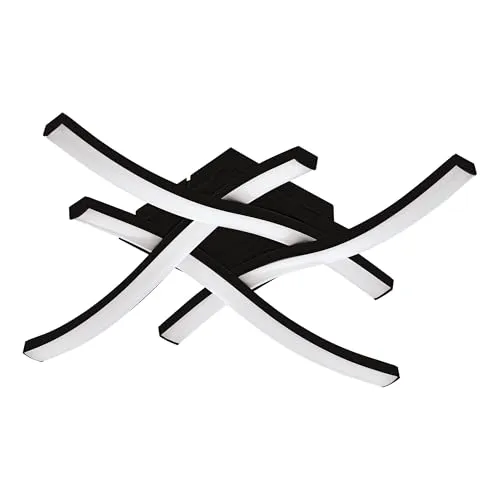 Eglo LED-Wandleuchte Cabezas-E 3.000 K - Moderne Wandleuchte aus schwarzem Metall mit drei LED-Profilen für warmweißes Licht, ideal für stilvolle Beleuchtung in jedem Raum.