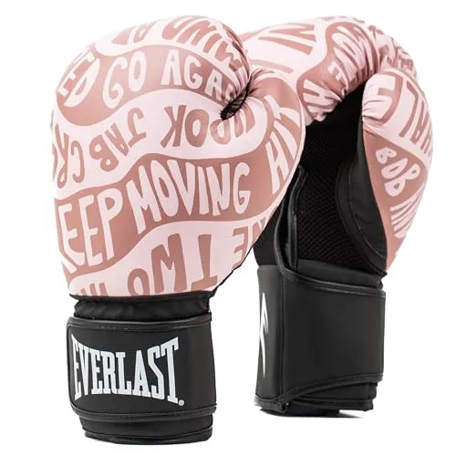 Everlast Boxhandschuhe Spark Glove, Pink/Gold, 12oz - Boxhandschuhe aus robuster Kunstlederkonstruktion für Langlebigkeit und Komfort. Mit integrierter EverShield-Handgelenkpolsterung für optimalen Schutz beim Training.