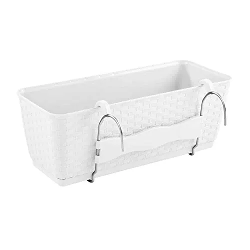 Terra Blumenkasten Ratolla Set 50 cm, weiß