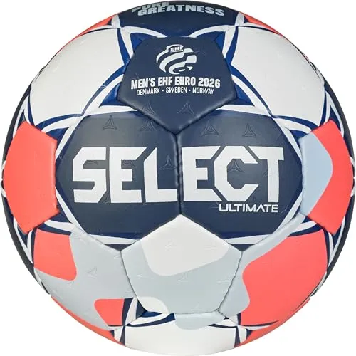 Select Handball Ultimate Ehf Euro Men V26 - Handball, handgenäht und EHF-APPROVED. Fantastische Griffigkeit und extrem weicher Ballkontakt. Offizieller Spielball der EHF Europameisterschaft der Frauen 2024.