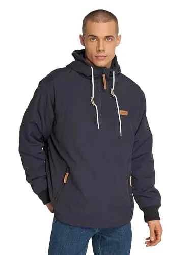 Brandit Luke Windbreaker - Navy, Größe XL - Modische Funktionsjacke mit Fleecefutter und Lederdetails, ideal für Herbst und Winter. Weiche Strickbündchen sorgen für hohen Tragekomfort.