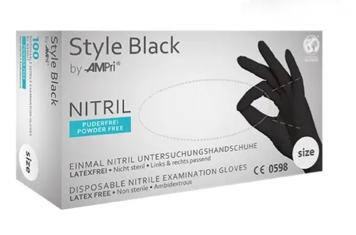 Style Black Nitril Einmal Untersuchungshands 1 Karton=10 Pak a 100Stck 10/2024