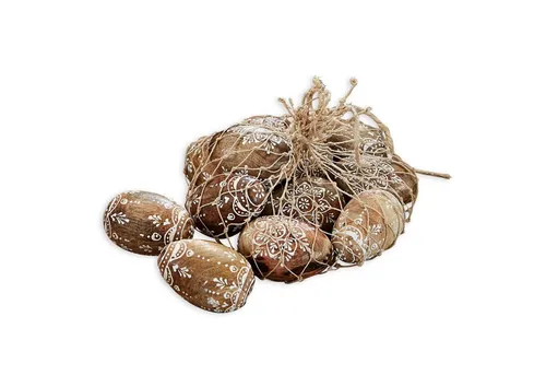 Loberon Osterei 9er Set Raylan, Handbemalte Deko-Eier aus Mangoholz - Verleihen Sie Ihrer Osterdekoration mit dem Loberon Osterei 9er Set Raylan einen naturnahen Charme. Die liebevoll gestalteten Deko-Eier sind ideal für festliche Anlässe und bringen Freude in Ihr Zuhause.