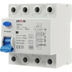 FI-Schutzschalter Typ B 40A 30mA 4-polig Wallbox Fehlerstromschutzschalter Allstromsensitiv RCD FI-Schalter