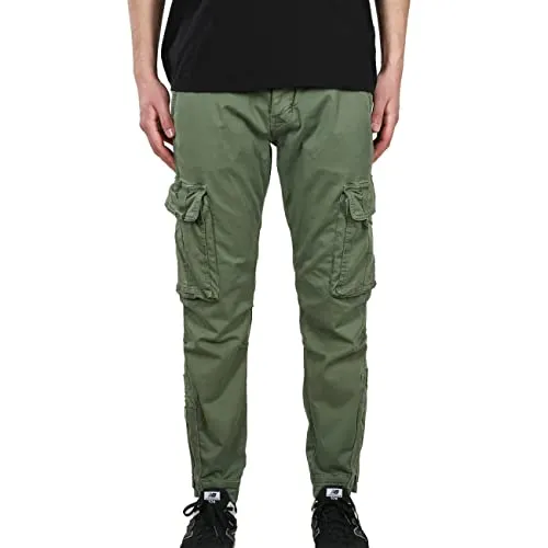Alpha Industries Herren Task Force Pant Freizeithose, Vintage Green, 34 - Wanderhosen für Herren mit Regular Fit, seitlichem Reißverschluss und gewebtem Logo-Label für einen modischen Look.