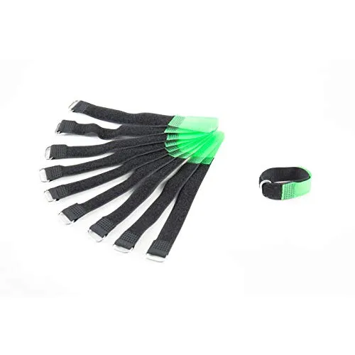 MUSIC STORE Kabelklett, Grün, 16 cm, 10er Set, 1,6 cm Breit, Kabelklette, ACC0003782-000