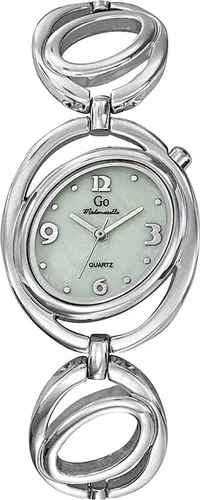 Girl Only Mademoiselle Armbanduhr Silber Metall UGO694768 - Elegante Damen-Analog-Quarzuhr mit silbernem Metallarmband und auffälligem hellgrünem Zifferblatt. Das besondere Mother of Pearl Ziffernblatt macht sie zum stilvollen Accessoire für jeden Anlass.