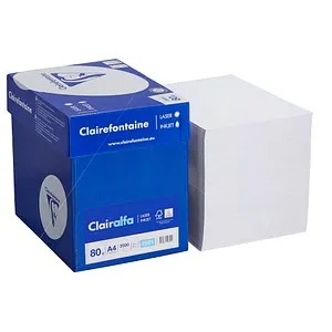 Clairefontaine Multifunktionspapier A4 - 80 g/m², extra weiß, ideal für Inkjet- und Laserdrucker, 2500 Blatt im Smartpack