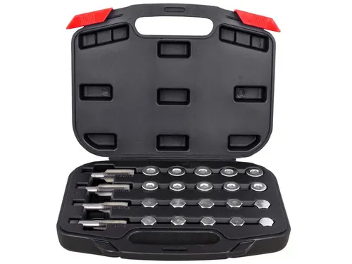 Gewindereparatursatz für Ölablassschraube - Sonstige Handwerkzeuge - Reparieren Sie ausgerissene Gewinde an Ölwannen einfach und kostensparend, ohne Komplettaustausch der Ölwanne. Das Set enthält alles Notwendige für eine schnelle und effektive Reparatur.