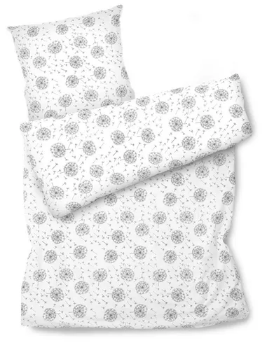 Amilian Bettwäsche Set 140 x 200 cm mit Kissenbezug 80 x 80 cm, 2-teilig aus 100% Baumwolle