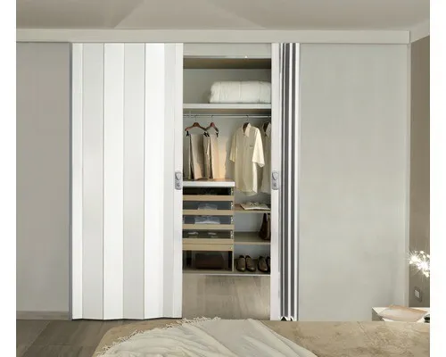 Grosfillex Falttür Spacy in Weiß-Hochglanz 84 x 205 cm - Vielseitige Falttür für moderne Räume, witterungsbeständig und platzsparend, ideal für kreative Raumgestaltungen.