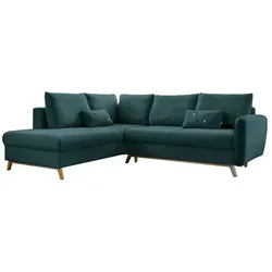 MIUFORM Ecksofa mit Schlaffunktion und Bettkasten in türkis von MID.YOU