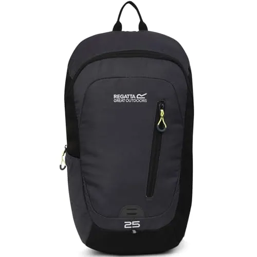 Regatta Highton V2 25L Rucksack Grau - Rucksack für Damen und Herren, wasserabweisend und ideal für Tagestouren. Gepolsterte Schultergurte und Innentasche für Laptop (16 Zoll) sorgen für Komfort und Funktionalität.
