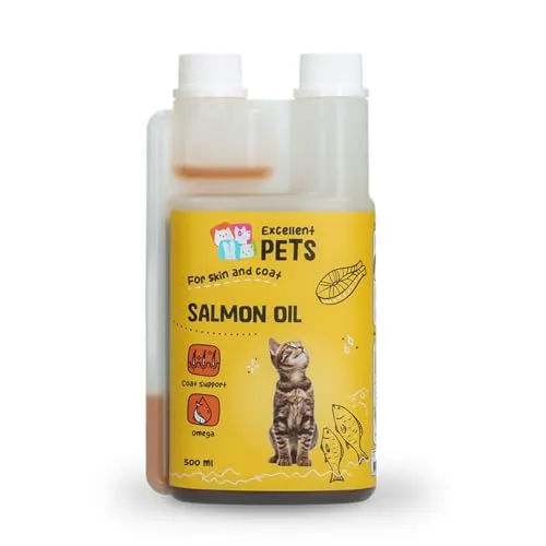 Excellent Lachsöl für Katzen- Cat Salmon Oil- gesundes Lachsöl für Katzen-500 ml