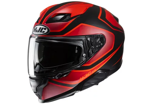 HJC F71 Idle Helm, schwarz-rot, Größe S für Männer - Motorradhelm mit hervorragender Passform, komfortablem Tragegefühl und hochentwickelter Fiberglas-Verbund-Schale für optimale Sicherheit.
