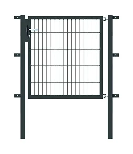 Einzeltor ALBERTS Flexo 100 x 100 cm - Anthrazit Metalltor - Gartenzäune, robustes Metalltor mit 6/5/6 Rahmen und stabilen Pfosten für optimale Sicherheit und Langlebigkeit.