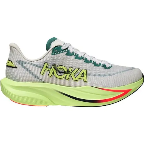 Hoka Damen Mach 7 Schuhe in Gelb - Größe 38 - Leichter Performance-Laufschuh mit atmungsaktivem Obermaterial und reaktionsfreudiger Dämpfung, ideal für schnelle Straßenläufe und optimalen Komfort.