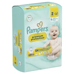 Produktbild Procter & Gamble Service GmbH Pampers Premium Protection 2 Mini Windeln, 4-8 kg, Größe 2, Babywindeln mit besten Komfort und Schutz für empfindliche Haut, 1 Single Packung = 35 Windeln 8006530131711