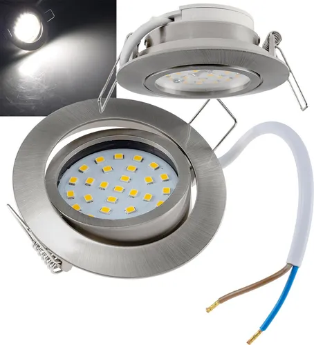LED Einbauleuchte Chilitec 22087 Flat-32 neutralweiß 5W 590lm edelstahl geb.