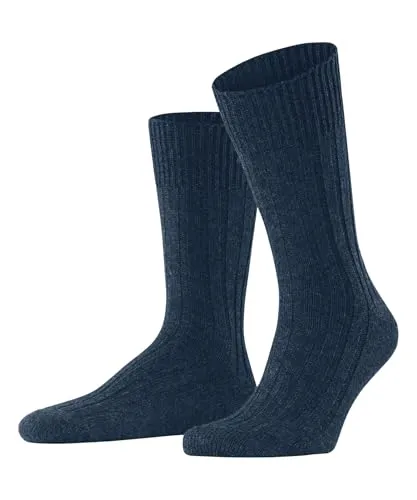 ESPRIT Herren Socken Hygge M So Wolle Kaschmir gemustert 1 Paar, Blau Teal 6563, 43-46