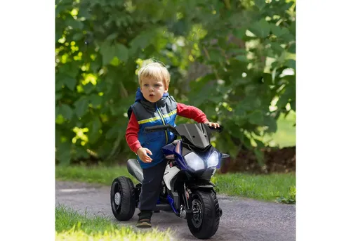 HOMCOM Elektro-Kindermotorrad mit Musik und Scheinwerfer - Elektro-Motorräder für Kinder von 3-5 Jahren, mit realistischer Fahrt, 3 km/h Höchstgeschwindigkeit und integrierten Lichtern für grenzenlosen Fahrspaß!