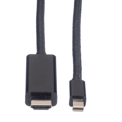 Mini DisplayPort Kabel, Mini DP-UHDTV, Stecker/Stecker, schwarz, 2 m