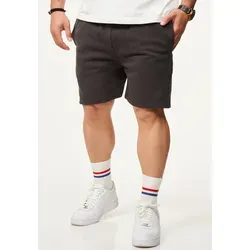 BEHYPE STUDIOS Sweatshorts im lockeren Relaxed-Fit aus 100% Baumwolle für Herren Kurze Hose Sporthose Sommershorts mit elastischem Gummibund grau XXL