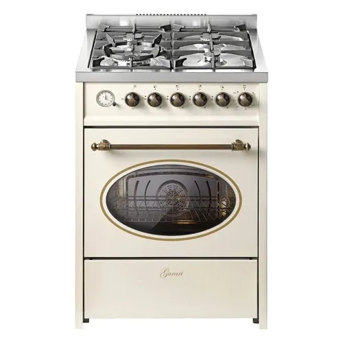 Gas Standherd E 614 Cr Retro Gas Elektro Standherd 60 cm Erdgas Fl.Gas 4 Kw WOK