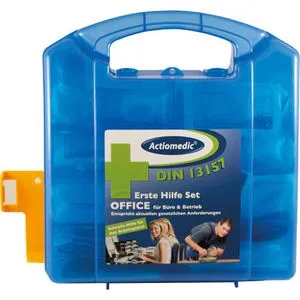 GRAMM medical Verbandkoffer Office DIN 13 157 - Pflaster und Erste-Hilfe-Set in einem praktischen Koffer, mobil und stationär einsetzbar, mit Wandhalterung und verplombbarem Verschluss für optimale Sicherheit.